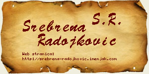 Srebrena Radojković vizit kartica